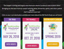 Tablet Screenshot of ncwinefestival.com